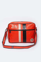 Leather bag 24H Le Mans Messenger orange Man